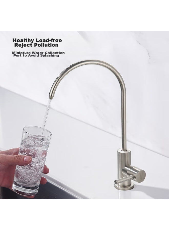 Larsd Direct Drinking Water Faucet, Pure Water Faucet, Water Purifier Faucet 4 Points/2 Points, 304 Stainless Steel Faucet Ld803 - Image 1