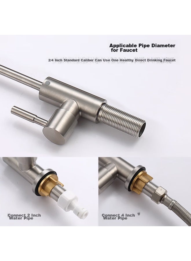 Larsd Direct Drinking Water Faucet, Pure Water Faucet, Water Purifier Faucet 4 Points/2 Points, 304 Stainless Steel Faucet Ld803 - Image 3