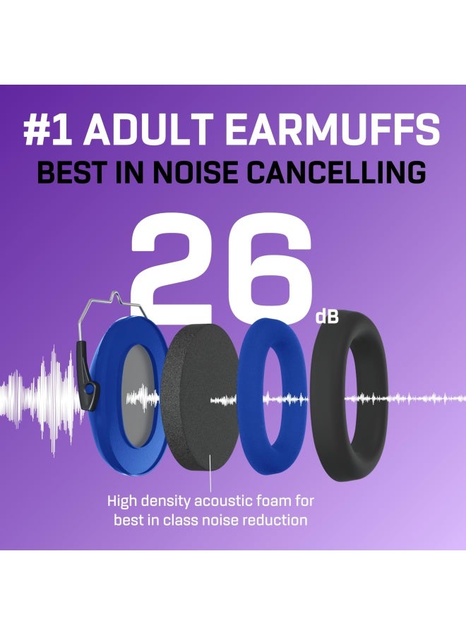 Vanderfields Hearing Protection Ear Muffs for Noise Reduction, 26dB Certified, Noise Cancelling Safety Ear Protection for Shooting, Adult Headphones for Lawn Mowing, DIY, Construction, Woodworking - Image 3