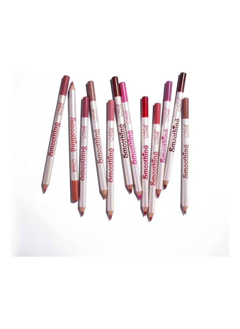 Mn - Set Of 12 Lip Liner Pencils Makeup Cosmetics - Image 1