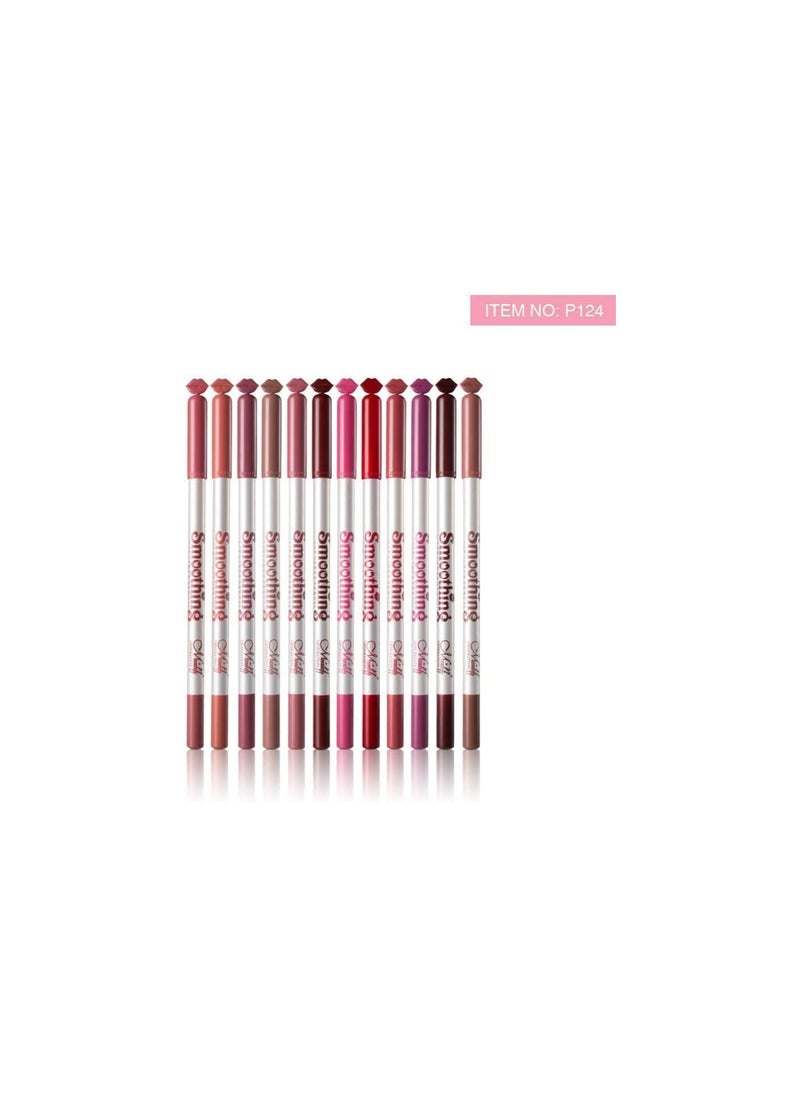 Mn - Set Of 12 Lip Liner Pencils Makeup Cosmetics - Image 1