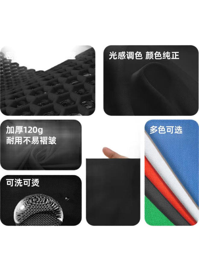 Latzz 1.6*2 Meter Black Backdrop, Photography Backdrop, Chroma Key Cloth, Thickened Solid Color Light-Absorbing Cloth, Studio Photography Backdrop, Portable Black Cloth - Image 3