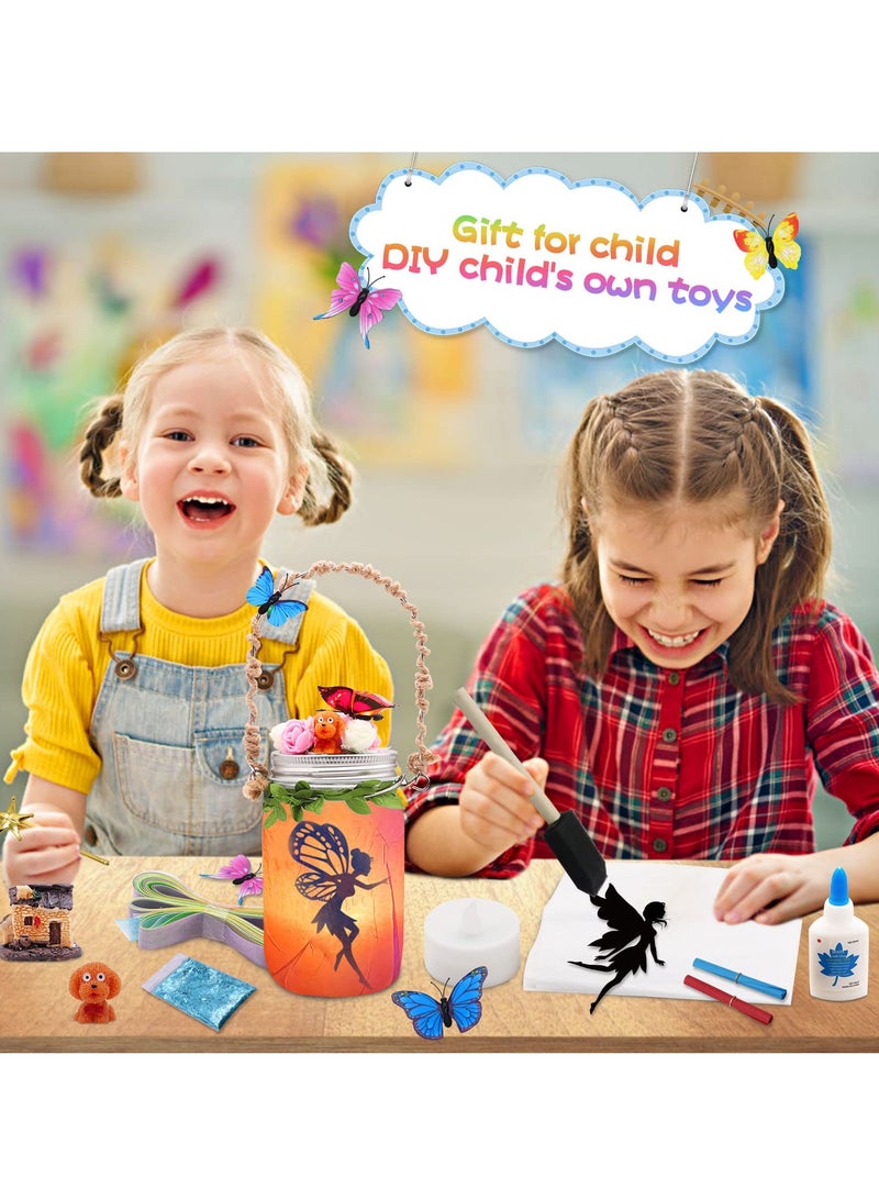 DIY Fairy Lantern Craft Kit for Kids, 13 Color Mason Jar Night Light with Remote, Creative Garden Decor Project for Parties and School Activities - Image 3