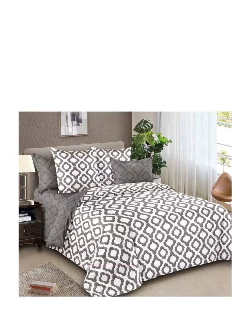 بيج طقم 4 قطع طقم لحاف واحد للأطفال آلة خفيفة الوزن مفروشات قابلة للغسل مع أنماط لطيفة 160x210 سم