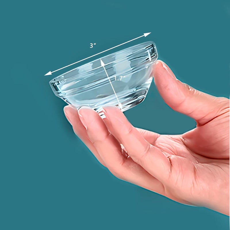 SCWBOEII 3 Clear Glass Pinch Bowls 10 Pack 25oz Stackable Small Prep Dishes for Spices Dipping Sauces and Ice Cream Toppings - Image 2