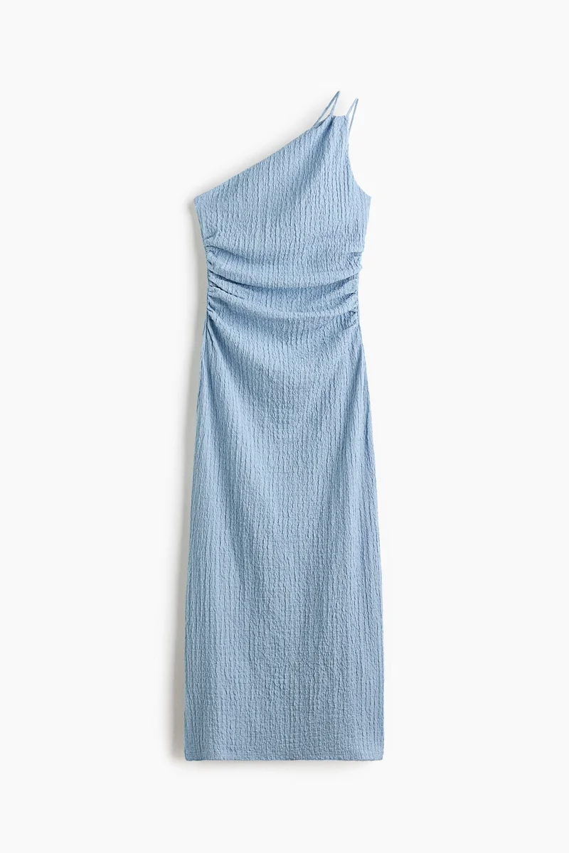 H&M Crinkled one-shoulder dress