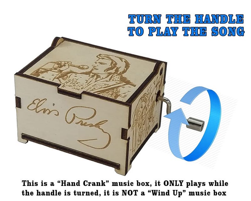 TheLaser'sEdge, Elvis Presley Mini Music Box with Can’t Help Falling in Love, Gifts for Women, Men, Birthday, Christmas, Mother’s Day, Anniversary or Merchandise Decor - Standard - Image 5