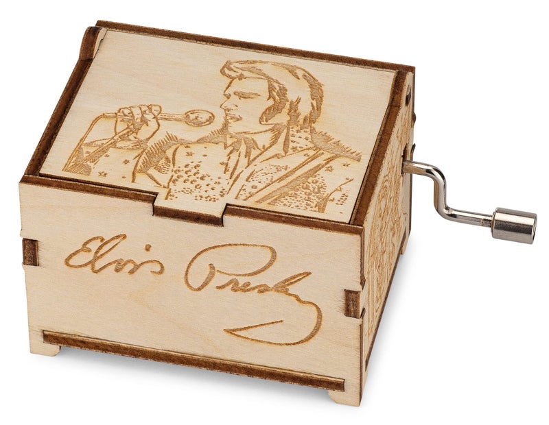 TheLaser'sEdge, Elvis Presley Mini Music Box with Can’t Help Falling in Love, Gifts for Women, Men, Birthday, Christmas, Mother’s Day, Anniversary or Merchandise Decor - Standard - Image 1