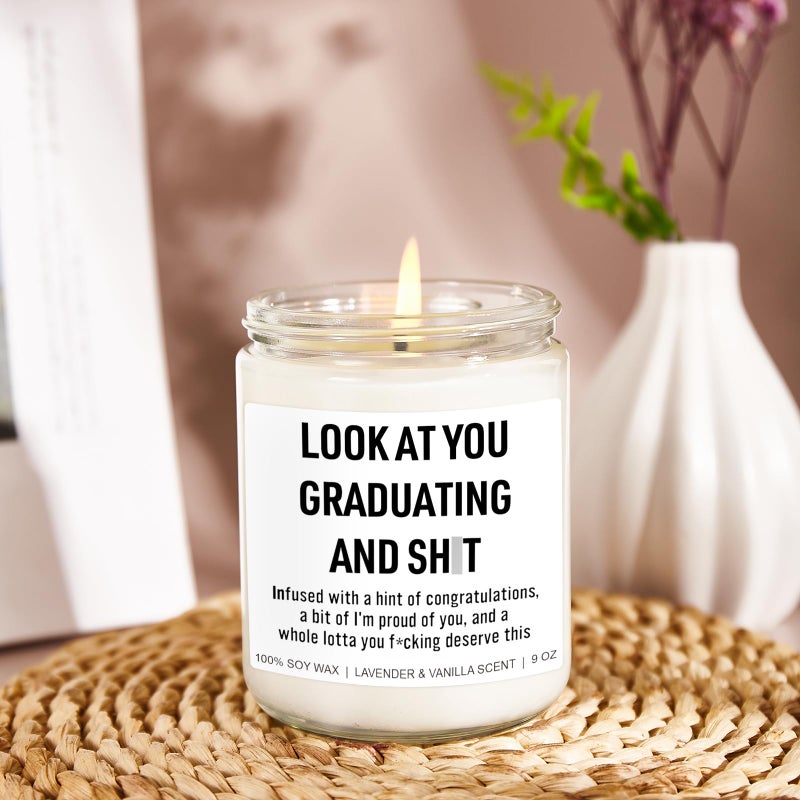 Younift Funny Grad Candle, 2026 Graduation Gifts for Her, Him - College, High School, Masters Degree, Phd, Law School, Nursing & Nurse Graduation Gifts for Women, Men - 9 oz - Image 5