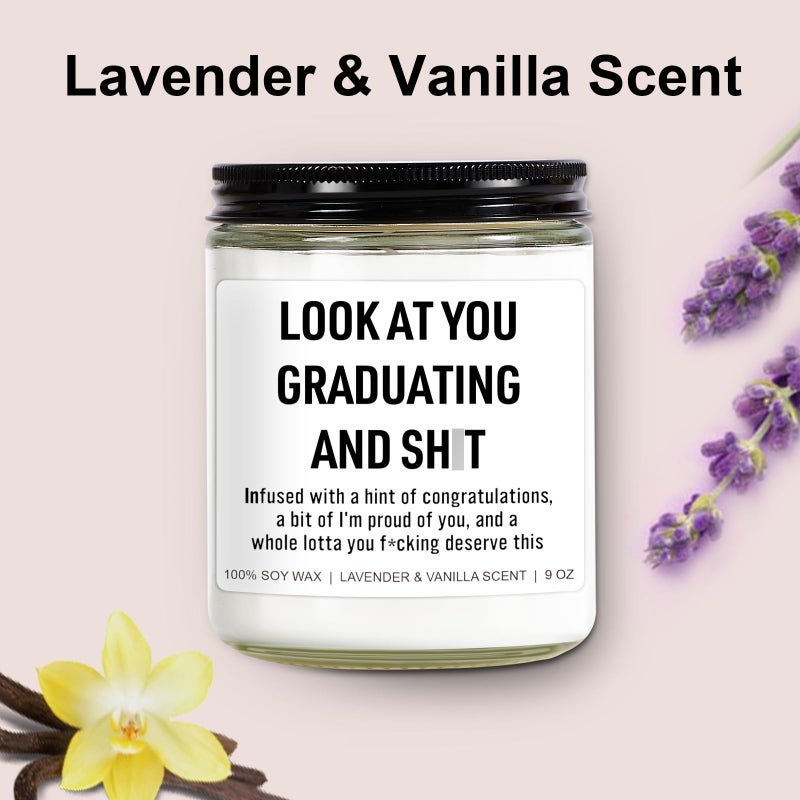 Younift Funny Grad Candle, 2026 Graduation Gifts for Her, Him - College, High School, Masters Degree, Phd, Law School, Nursing & Nurse Graduation Gifts for Women, Men - 9 oz - Image 3