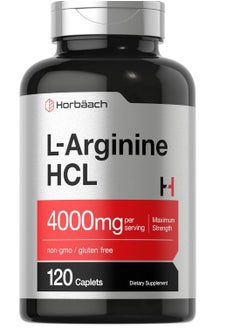 Horbäach L-Arginine 4000mg 120 Caplets for Men and Women 30 Servings  - Image 1