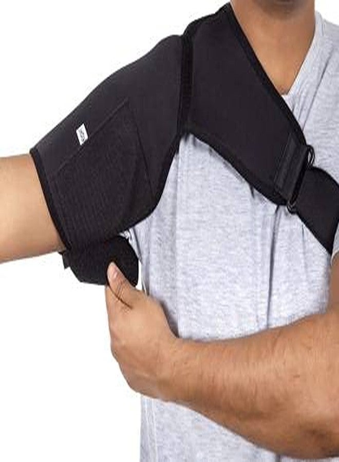 KUDIZE Rk61-Ur Adjustable Neoprene Stretch Compression Right Shoulder Support Pad (Black) - 1 Count, Rotator Cuff, Pain Relief, Shoulder Support, Dislocation, Tendonitis - Image 3
