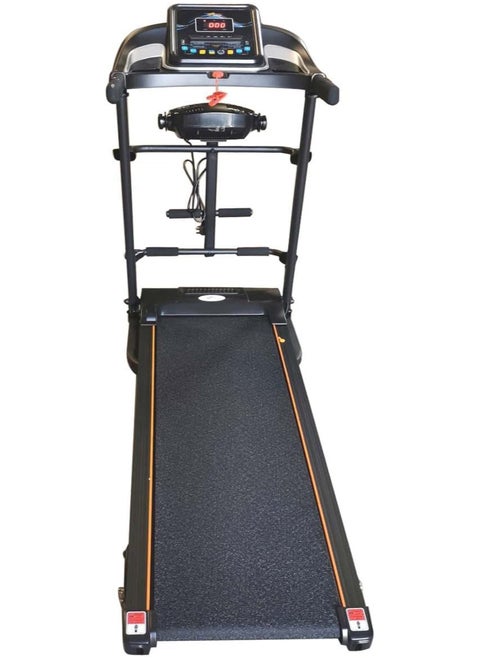 Electric treadmill with massage motor with a power of up to 1.5 HP, maximum user weight 90 kg, 3 manual incline levels, running surface 400 x 1200 mm, speed range 1.0 to 10 km per hour, model 505