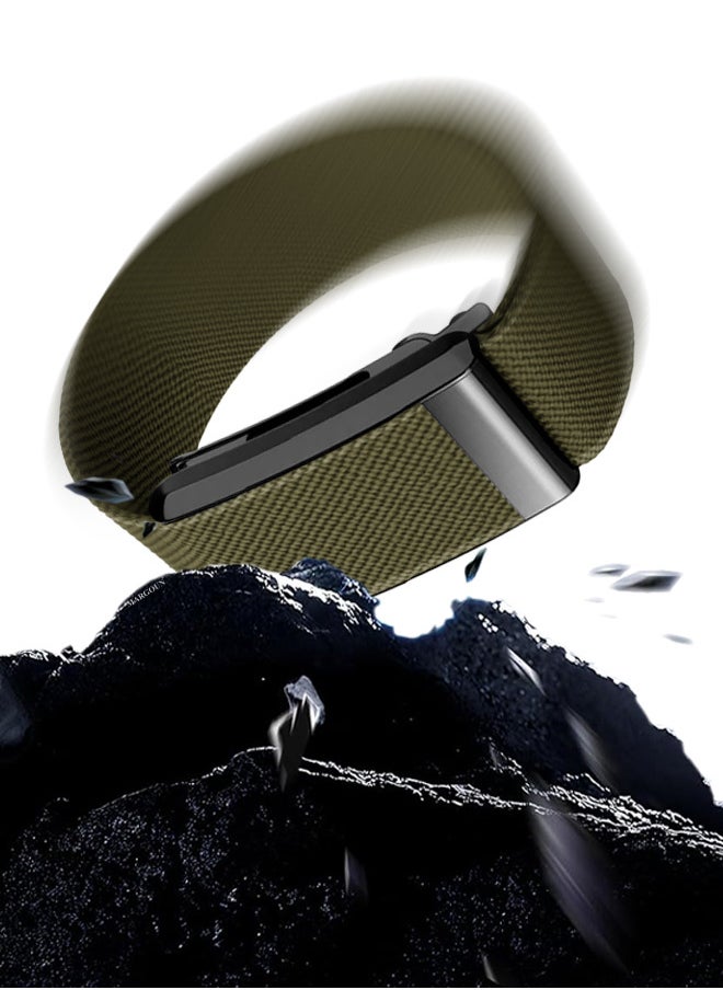 CATANES Nylon Sport Band for Whoop 4.0 Breathable Adjustable Wristband, Water Resistant Replacement Strap, Soft, Comfort, Durability, Easy to Use - Olive Green  - Image 4