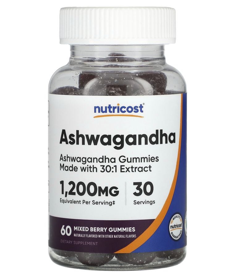 Ashwagandha Gummies Mixed Berry 60 Gummies (600 mg per Gummy)