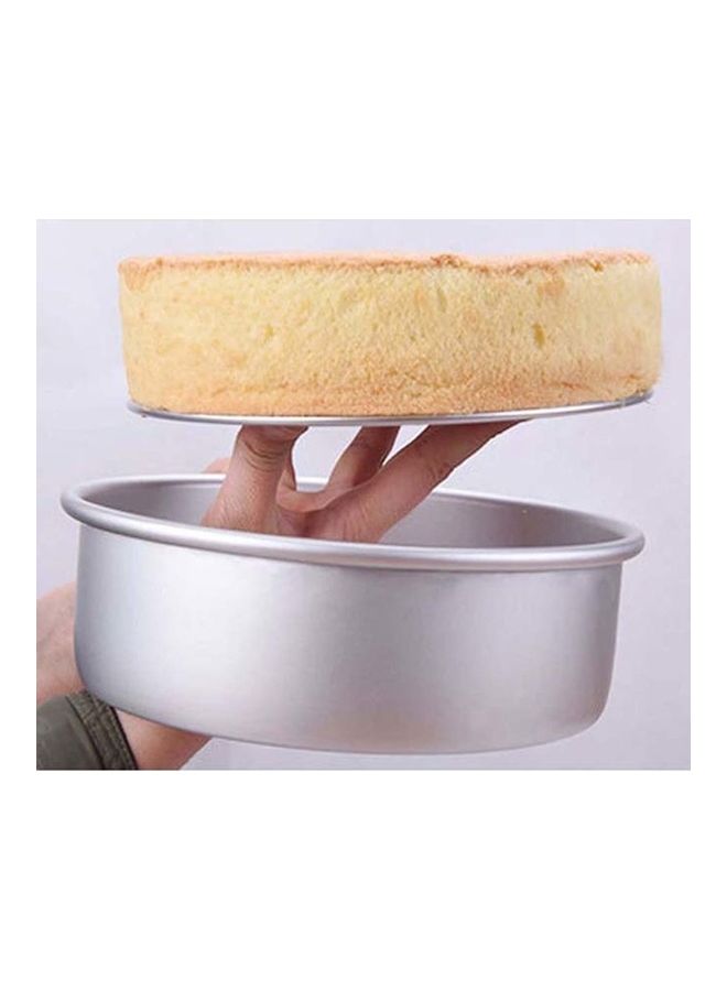 NIBEMINENT Round Removable Bottom Cheesecake Pan silver 15x17x7.5cm - Image 1