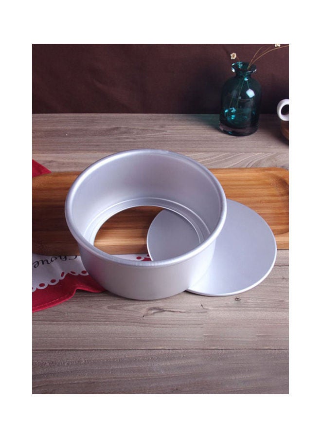 NIBEMINENT Round Removable Bottom Cheesecake Pan silver 15x17x7.5cm - Image 2