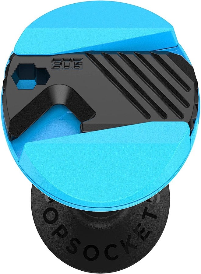 PopSockets: SOG Multi-Tool PopGrip, Phone Grip with Expanding Kickstand, PopSocket for Phone - Cyan - Image 2