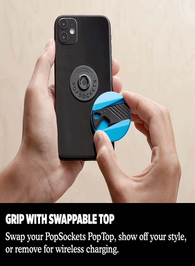 PopSockets: SOG Multi-Tool PopGrip, Phone Grip with Expanding Kickstand, PopSocket for Phone - Cyan - Image 3