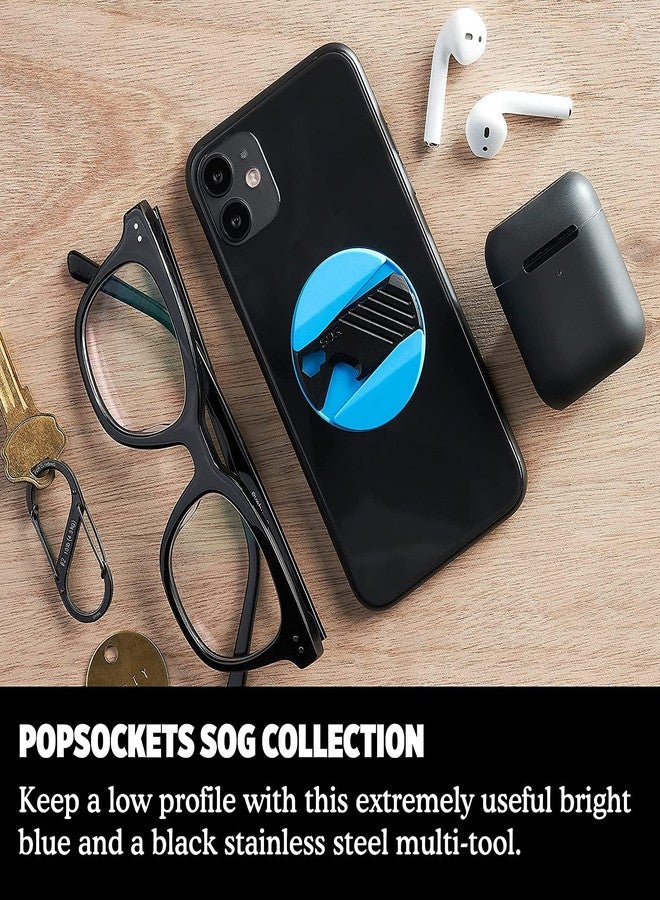 PopSockets: SOG Multi-Tool PopGrip, Phone Grip with Expanding Kickstand, PopSocket for Phone - Cyan - Image 4