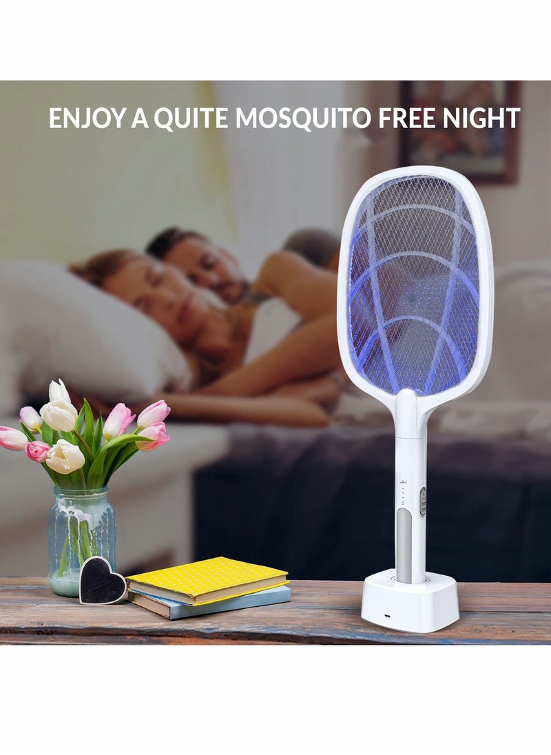 Generic - Electric Fly Swatter Racket & Mosquito Zapper - High Duty 3,000 Volt Electric Bug Zapper Racket - Fly Killer USB Rechargeable Fly Zapper Indoor Safe - Image 1