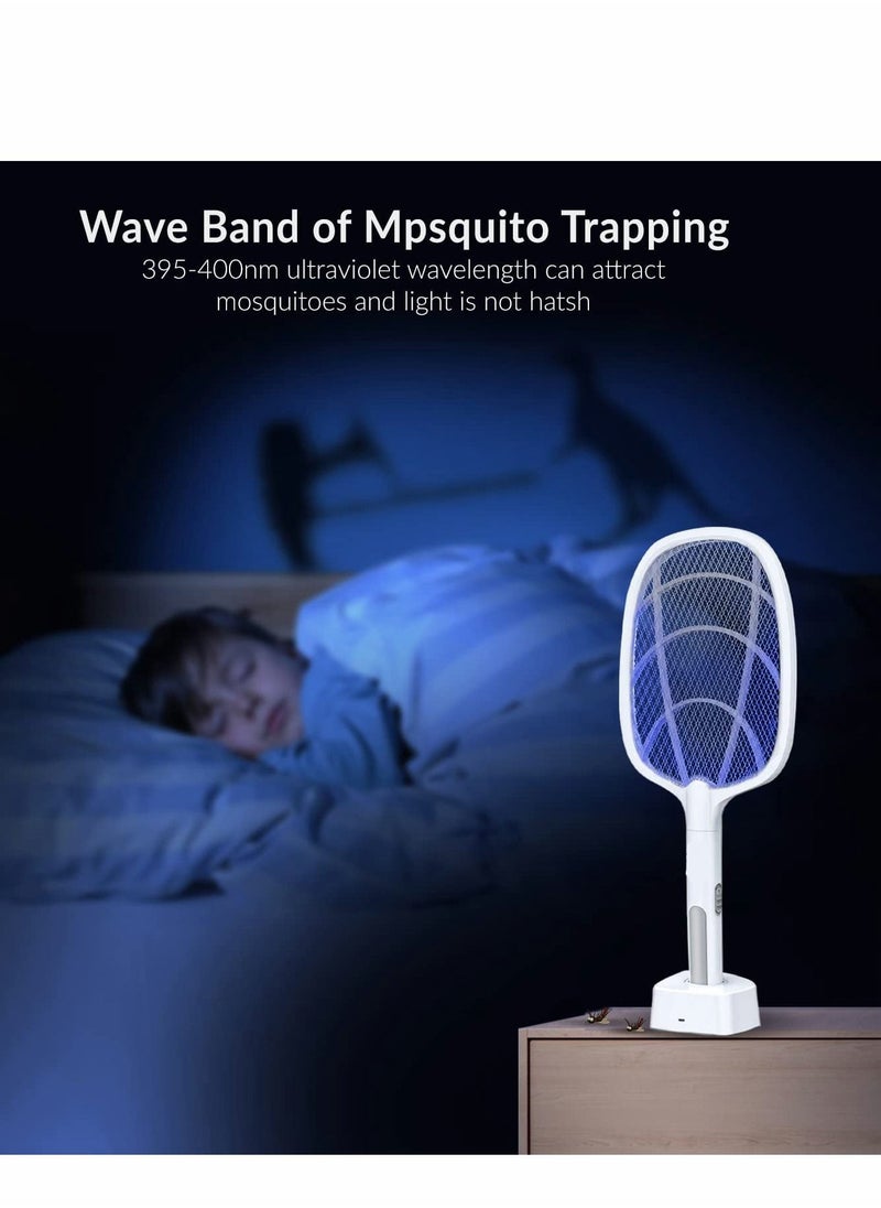 Generic - Electric Fly Swatter Racket & Mosquito Zapper - High Duty 3,000 Volt Electric Bug Zapper Racket - Fly Killer USB Rechargeable Fly Zapper Indoor Safe - Image 1