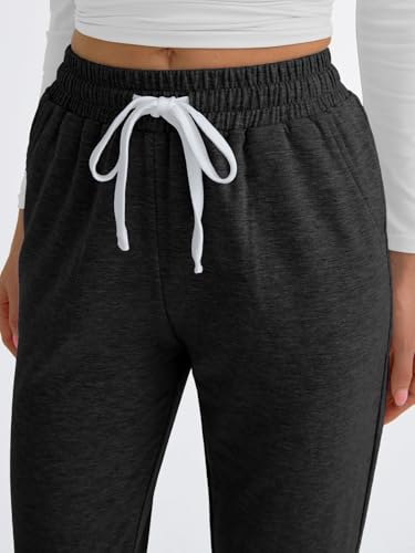 AUTOMET Sweatpants Women with Pockets Lounge Pajama Pants Work Joggers Fall Clothes Winter Business Casual Outfits 2025 Black M - Image 5