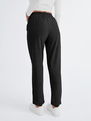 AUTOMET Sweatpants Women with Pockets Lounge Pajama Pants Work Joggers Fall Clothes Winter Business Casual Outfits 2025 Black M - Image 4