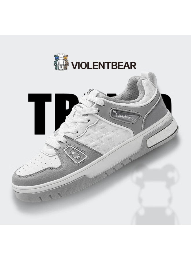 Violentbear Men's And Women's Sneakers, Spring Breathable Cowhide Low-top High-quality Casual Shoes, Versatile Couple Sports Shoes