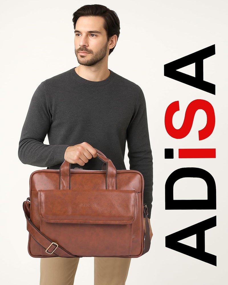 ADISA حقيبة لابتوب ميسنجر مكتبية حقيبة عمل للرجال (LB6052) - Image 5