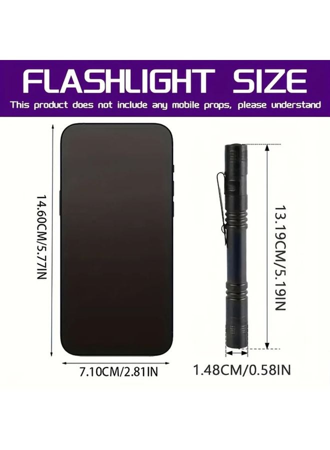 2pcs Black Light Flashlight 395nm UV Portable Torch For Nail Resin Curing Pet Stain Detection - Image 4