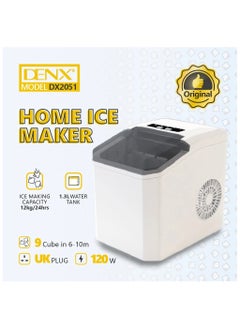 DENX DX2051 Home Ice Maker - Perfect for Drinks and Parties - pzsku/Z6B3A3585ED9B474D75AFZ/45/_/1724761823/059ec806-f519-4d21-b103-dcccaeb68ac5