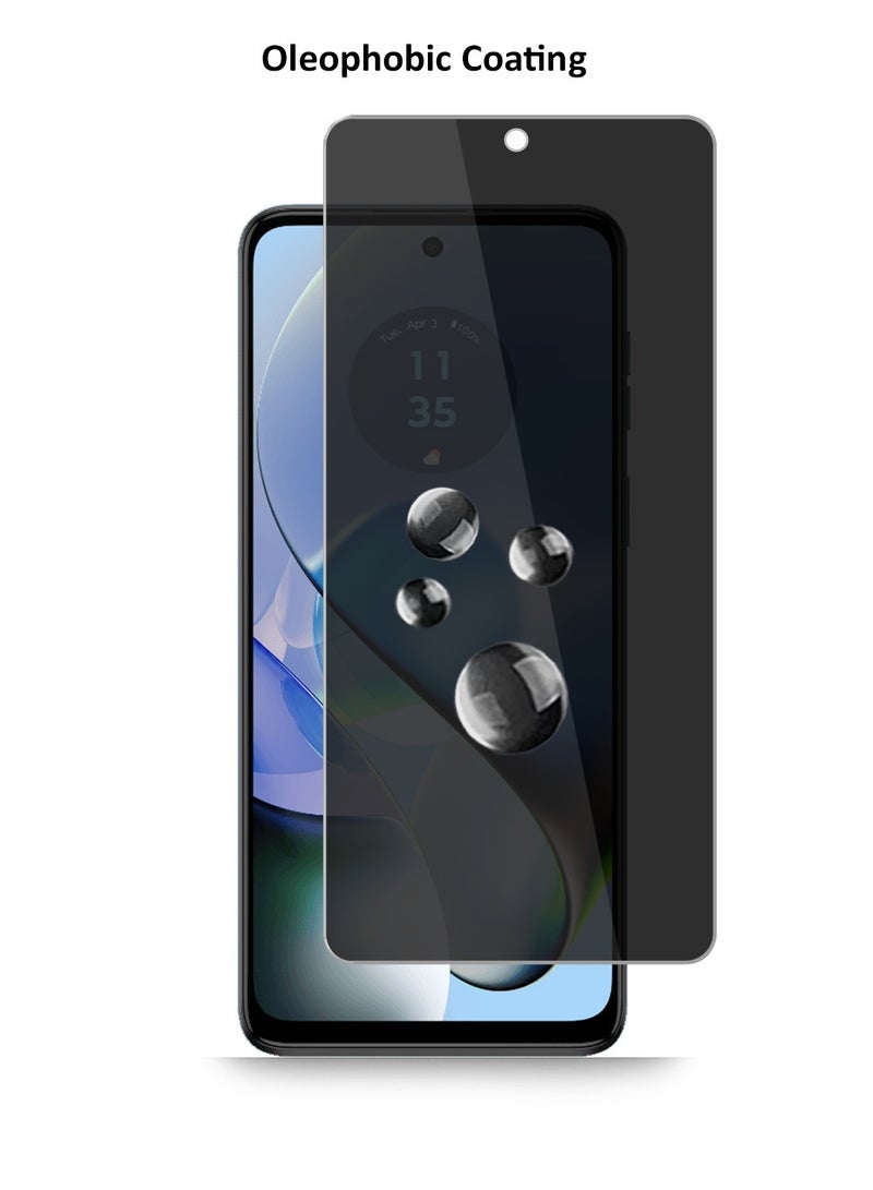 Techie HD Privacy Tempered Glass Screen Protector for Motorola Moto G54 5G - Anti Bubbles 9H Hardness 0.33 mm Rounded Edges Easy Installation - Image 2