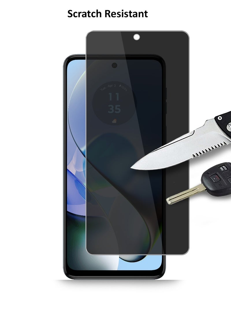 Techie HD Privacy Tempered Glass Screen Protector for Motorola Moto G54 5G - Anti Bubbles 9H Hardness 0.33 mm Rounded Edges Easy Installation - Image 4