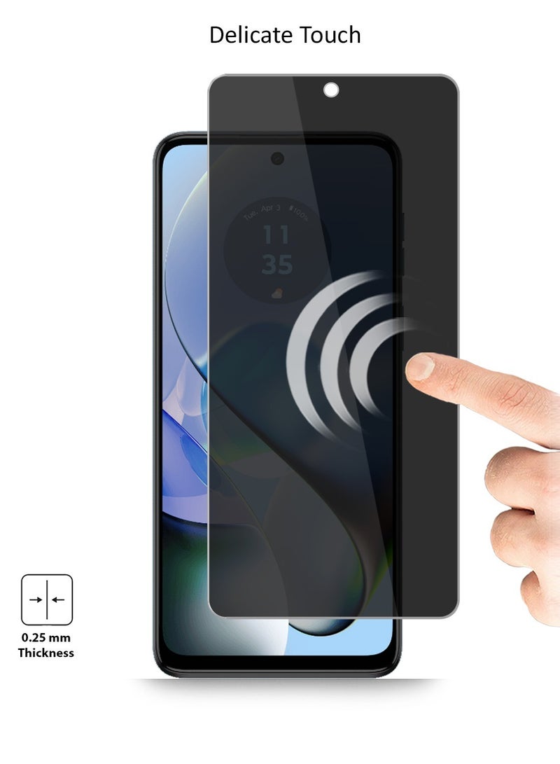 Techie HD Privacy Tempered Glass Screen Protector for Motorola Moto G54 5G - Anti Bubbles 9H Hardness 0.33 mm Rounded Edges Easy Installation - Image 5