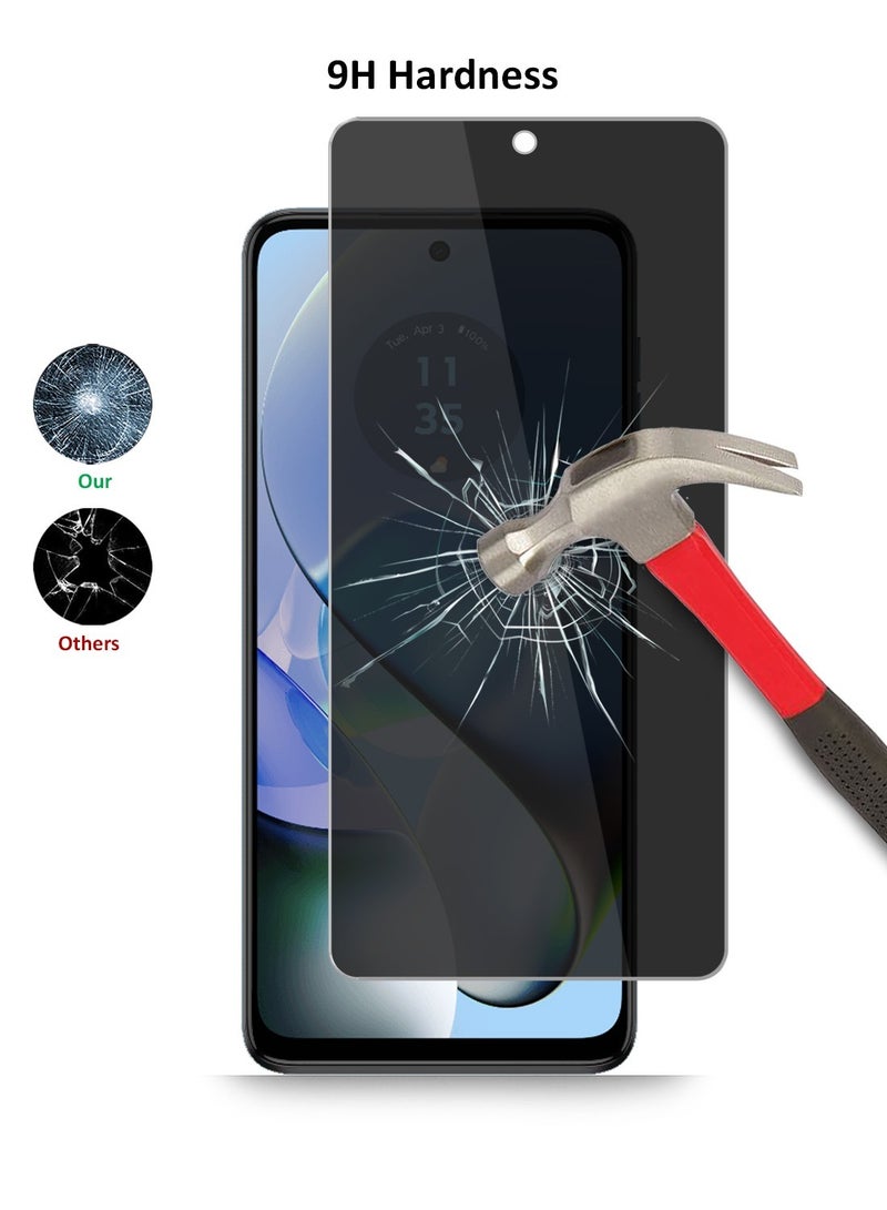 Techie HD Privacy Tempered Glass Screen Protector for Motorola Moto G54 5G - Anti Bubbles 9H Hardness 0.33 mm Rounded Edges Easy Installation - Image 3