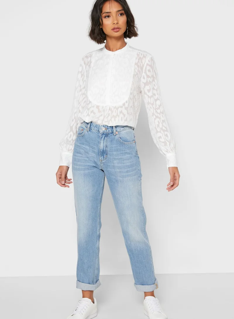 French Connection Palmira High Waist Straight Jeans