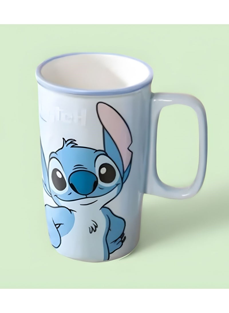 ديزني كوب سيراميك مخيط مع صندوق هدايا | كوب قهوة كرتوني لطيف سعة 500 مل للأطفال والكبار | كوب لاتيه/شاي عالي الجودة | هدية عيد ميلاد مثالية - Image 3