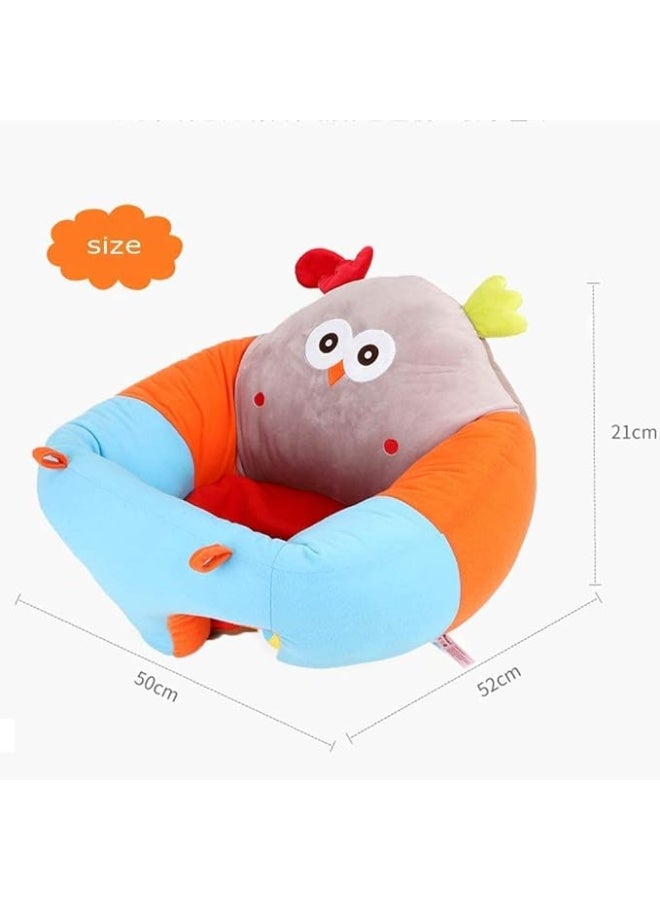 First Moon Cute Owl Plush Baby Floor Seat Soft Support Infant Sofa Chair Toddler Cushion Seating Training Chair Comfortable Nursery Lounger Kids Relaxing Playroom Learning Sitting Support - Image 2
