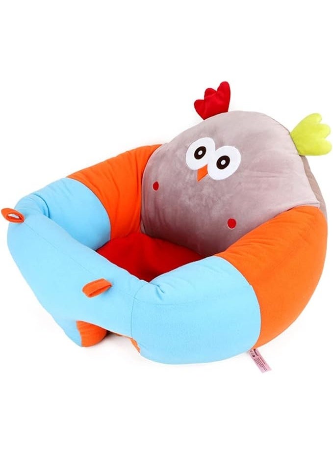 First Moon Cute Owl Plush Baby Floor Seat Soft Support Infant Sofa Chair Toddler Cushion Seating Training Chair Comfortable Nursery Lounger Kids Relaxing Playroom Learning Sitting Support - Image 3