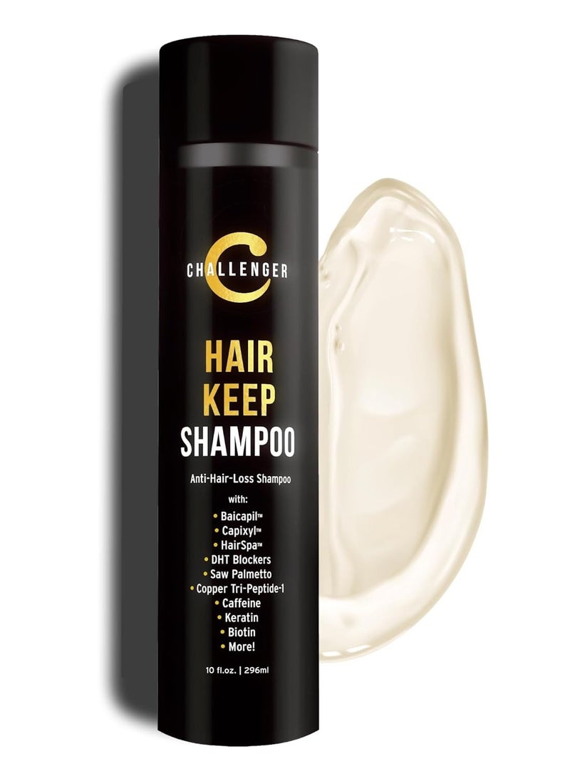 Challenger - Challenger Men's Hair Keep Shampoo, 10 Oz. | DHT Blocking Hair Growth Shampoo | w/Baicapil, Capixyl, HairSpa | Caffeine, Biotin, Hyaluronic Acid, Copper Tri-Peptide, Saw Palmetto & More(2 mo. Supply) - Image 1