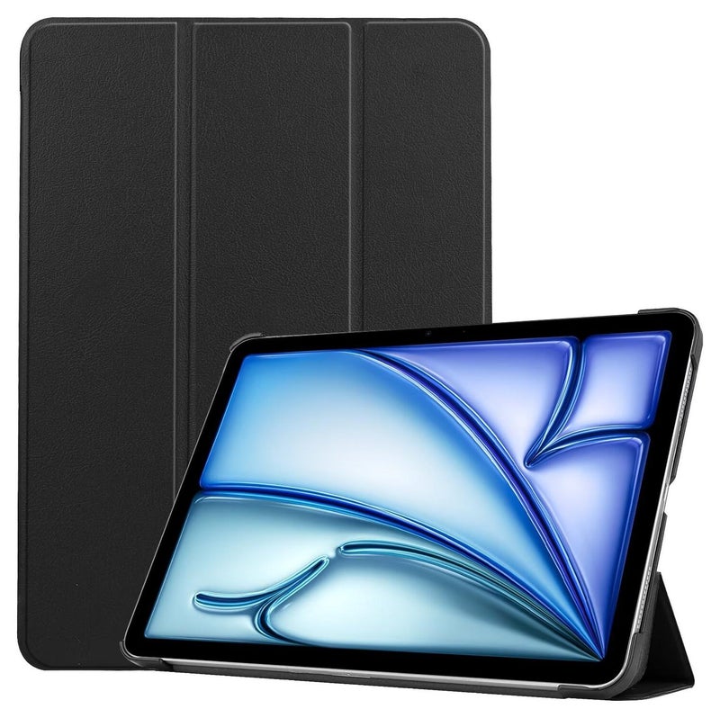 Slim Stand Hard Back Shell Smart Cover Case for iPad air 11 Inch 2024/air 4/air 5, Auto Wake/Sleep (Black) - Image 1