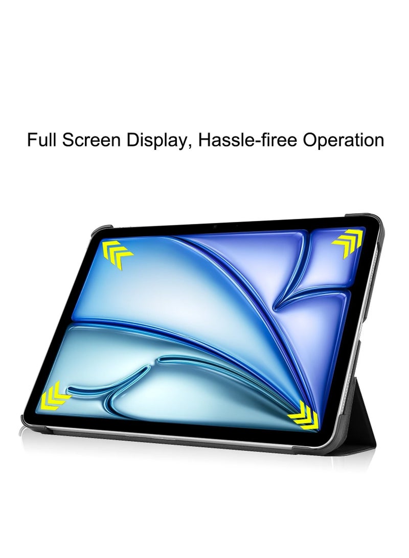Slim Stand Hard Back Shell Smart Cover Case for iPad air 11 Inch 2024/air 4/air 5, Auto Wake/Sleep (Black) - Image 3