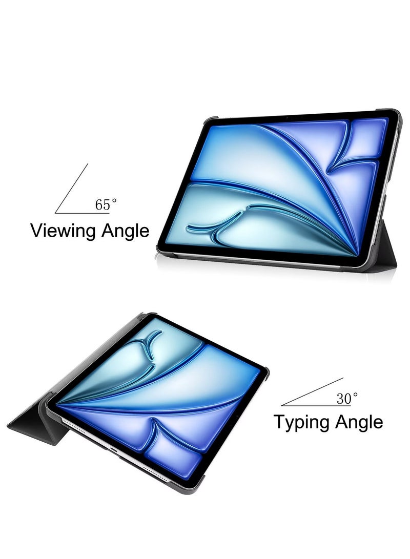 Slim Stand Hard Back Shell Smart Cover Case for iPad air 11 Inch 2024/air 4/air 5, Auto Wake/Sleep (Black) - Image 4