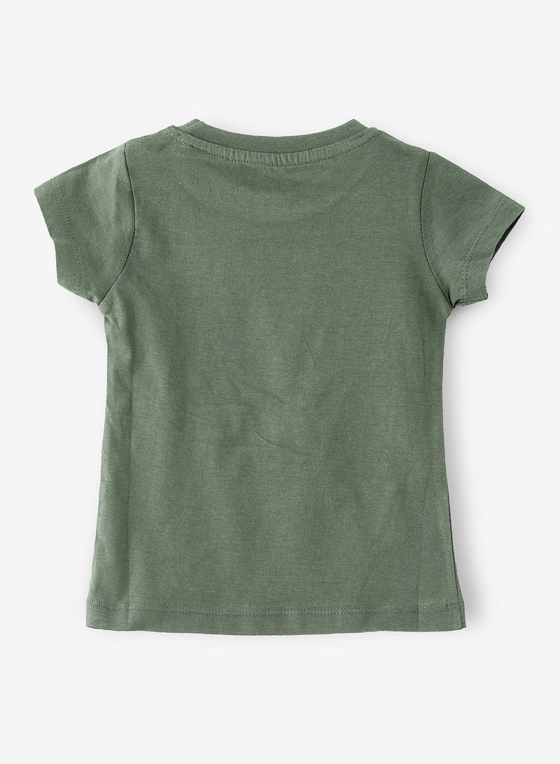 Jelliene Basic round neck graphic t-shirt - Image 2