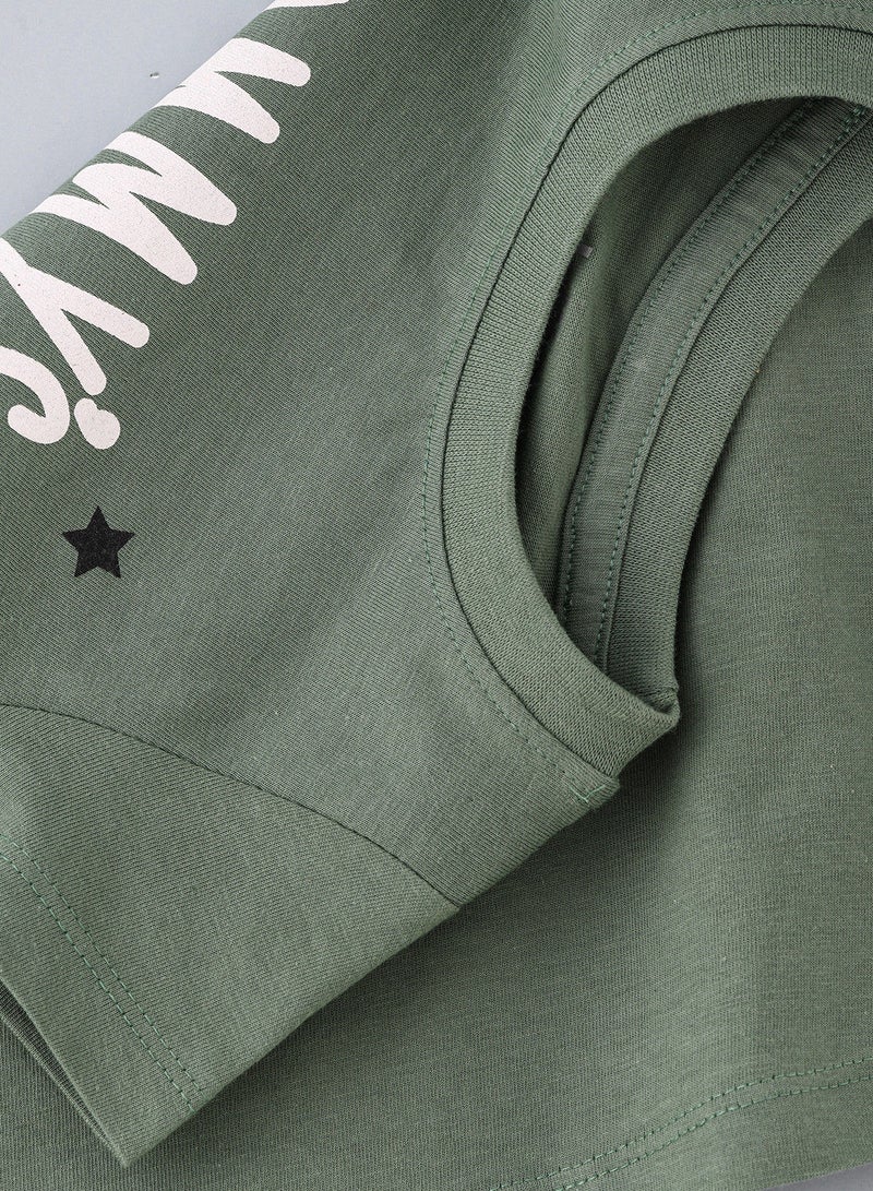 Jelliene Basic round neck graphic t-shirt - Image 4