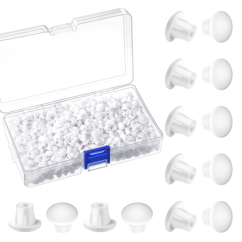 Jetec Jetec 1500 Pieces 316 Plastic Plugs for Round Hole Shelf Cap Cabinet Hole Cover Cupboard Shelf Pegs for in Furniture Cabinet Cupboard Shelves