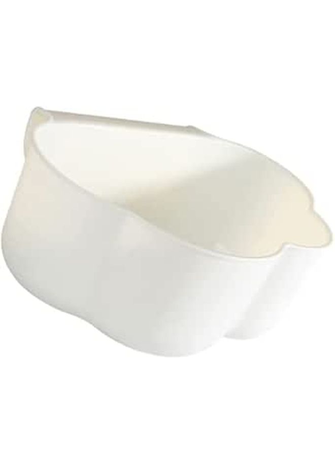 Kitchen Hanging Trash Can For Cabinet Door White Plastic Cloud Shape Space Saving Wall Mounted Waste Basket For Food Scraps - Image 1