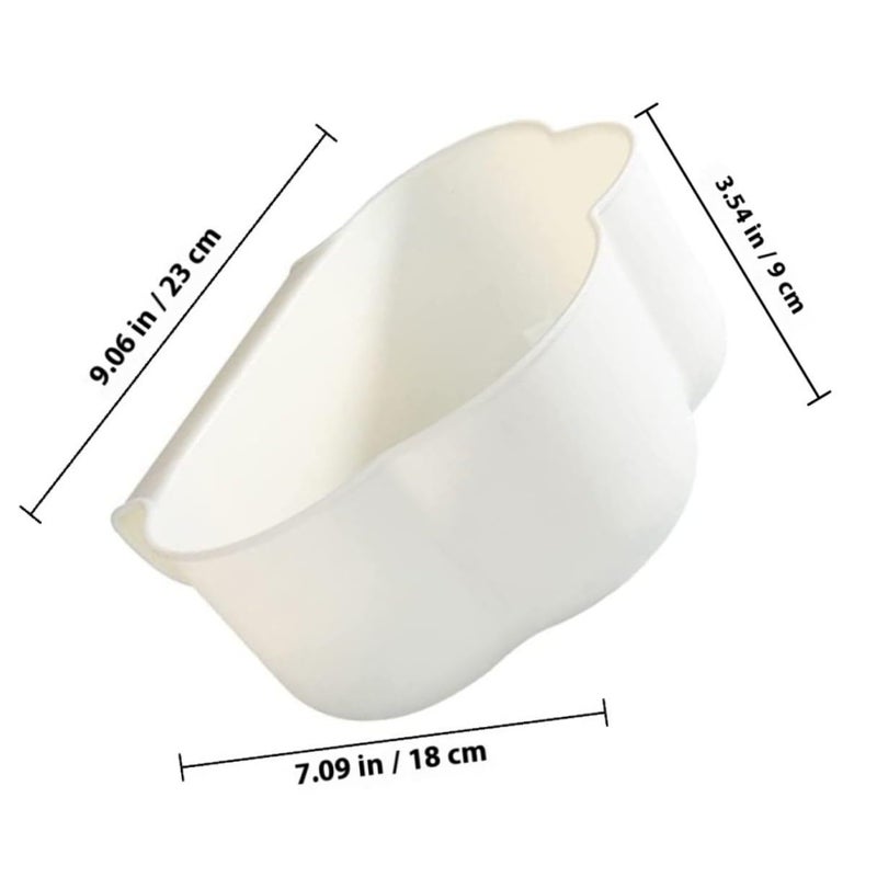 Kitchen Hanging Trash Can For Cabinet Door White Plastic Cloud Shape Space Saving Wall Mounted Waste Basket For Food Scraps - Image 3