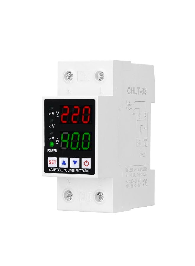 Dual Display Adjustable Voltage Protector Intelligent Over-voltage Under-voltage Over-current  - Image 2